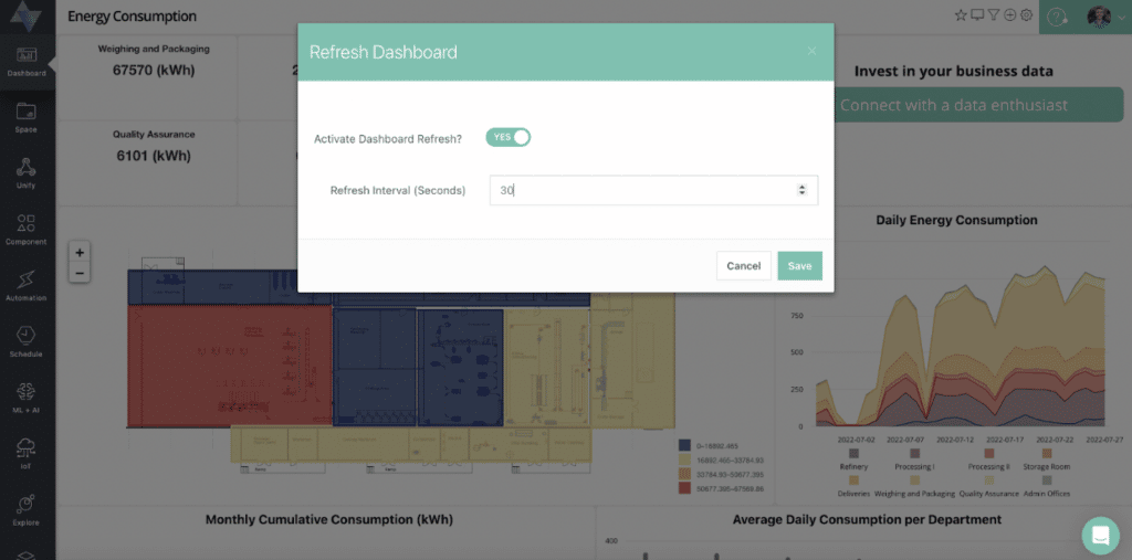 OQLIS Feature - Dashboard auto refresh