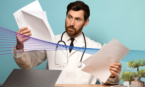 Doctor investigating business process management